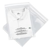 Spartan Industrial || 100 Count - 10" X 13" Self Seal Clear Poly Bags with Suffocation Warning for Packaging, T Shirts & FBA (More Sizes Available) - Permanent Adhesive