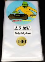 100 VHS Outer Sleeves 2.5mil Polyethylene Plastic - Snug Fit + Overhang Clear Poly Bag (+1 Free SW Magnet)