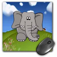 3dRose LLC 8 x 8 x 0.25 Inches Elephant Who Loves to Explore Mouse Pad (mp_5735_1)