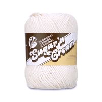 Lily Sugar 'N Cream  The Original Solid Yarn - (4) Medium Gauge 100% Cotton - 2.5 oz -  Ecru  -  Machine Wash & Dry