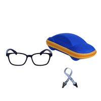 Blue Light Blocking Glasses for Kids Boys Girls with Adjustable Strap + Case + Cleaning Cloth