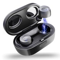 ELECDER D10 True Wireless Earbuds Bluetooth 5.0 Headphones in Ear with Microphone, 3D Stereo Sound, IPX5 Waterproof, Charging Case for Workout, Running (Black)