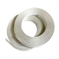 Instatrim 1/2 Inch (Covers 1/4" Gap) Flexible, Self-Adhesive, Caulk and Trim Strips for Floors, Ceilings, Countertops and More (White, 10ft Long, 2 Pack)