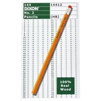 Dixon No. 2 Yellow Pencils, Wood-Cased, Black Core, #2 HB Soft, 144 Count, Boxed (14412)
