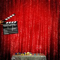 Dark Red PartyDelight Sequin Backdrop, Wedding Curtain Special Events, Party, 6FTx6FT