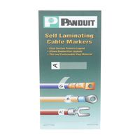 Panduit PSCB-12Y Write-On Self-Laminating Wire Marker Cards, Vinyl, .50 by 1.50-Inch, 18 Markers
