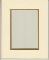 16x20 Cream & Gold Double Picture Mat, Bevel Cut for 11x14 Picture or Photo