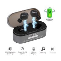 Wireless Earbuds Ture Bluetooth Headphones Noise Isolating Wireless Headphone Bluetooth 5.0 with Built-in Micro 15H Playtime Auto Pairing Touch Control Stereo Sound (Large)