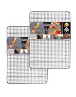 Cooling, Roasting & Baking Racks fit Standard Half Sheet Pans - Heavy Duty 304 Stainless Steel Wire Racks Dishwasher & Oven-Safe for Cooking, Smoking, Grilling - Rust Proof (11.8" x 16.9" Set of 2)