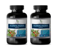 Mood Improvement Supplement - ASHWAGANDHA Extract 770MG - Premium Complex - panax Ginseng Capsules - 2 Bottles 120 Vegetable Capsules