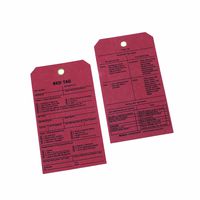 Brady 81992,  Red Tags, 7" Height x 4" Width, Black on Red  (100 per Package)
