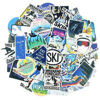 Skiing Snowboard Stickers Teens Cool Winter Sports Water Bottles Helmets Scrapbooking Cars Laptop Luggage Graffiti Stickers 70pcs