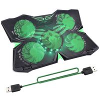 4 Fan Cooling Pad for 14"-17" Laptops with USB Powered Quiet Cooler Fan Portable Stand