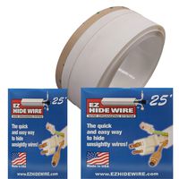 Small EZ HideWire Cable Raceway -Length: 25FT - Color: White