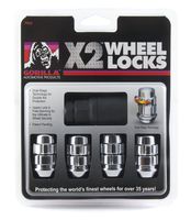Gorilla Automotive (71641X) 14mm x 1.50 Thread Size Acorn Chrome X2 Wheel Lock, (Pack of 4)