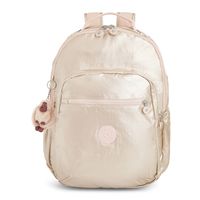 Kipling Seoul Go Large Metallic 15" Laptop Backpack One Size Gleaming Gold Metallic