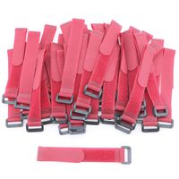 Pasow 50 Pcs 8-Inch Cable Ties with plastic buckle Reusable Wire Cord - Red