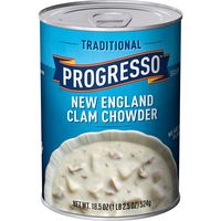 Progresso Traditional, New England Clam Chowder Soup, Gluten Free, 6 Cans, 18.5 oz