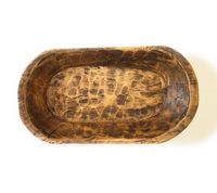 Decorative Wood Dough Bowl- Farmhouse Rustic Bowl- The Durango
