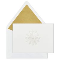 Hallmark Signature Gold Boxed Holiday Cards, Embossed Snowflake (8 Cards with Envelopes)