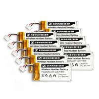 Sennheiser Replacement Rechargeable Battery for OfficeRunner Wireless Headset DW Office DW Pro1 DW Pro2 SD Office SD Pro1 SD Pro2 MB Pro series Li Polymer 205mAh (10 Pack)