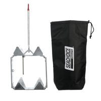 Seachoice 43780 Hot-Dipped Galvanized Steel Fold-and-Hold Anchor with Storage Bag, 19 Pounds