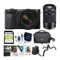 Sony Alpha a6600 APS-C Mirrorless ILC Bundle with 18-135mm & 55-210mm Lenses (8 Items)