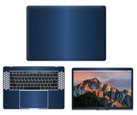 Decalrus - Protective Decal for 2016 Apple MacBook Pro w/Touch Bar (15.6" Screen) Laptop Blue Texture Brushed Aluminum Skin case Cover wrap BA16MacbookPro15Blue