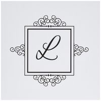 3dRose Set of 12 Greeting Cards, Initial letter L (gc_154335_2)