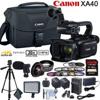 Canon XA40 Professional UHD 4K Camcorder Advanced Bundle
