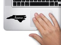 ExpressDecor #2 Home North Carolina State Name Keypad Computer Laptop Symbol Decal Family Love Car Truck Sticker Window (Black)