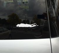 Applicable Pun Long Island Shape - Paumanok - White Vinyl Decal Sticker for Car, MacBook, Laptop, Tablet and More (6 Inch)