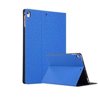 iPad 6th Gen/iPad 5th Gen/iPad Air/iPad Air 2/iPad Pro 9.7 Case,Slim Lightweight Silicone TPU&Premium PU Leather Smart Stand Protective Case Cover with Auto Sleep/Wake Function (V-Blue)