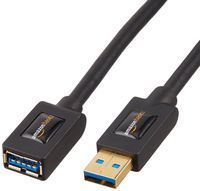 AmazonBasics USB 3.0 Extension Cable - A-Male to A-Female Extender Cord - 3 .3 Feet (2 Pack) (Renewed)