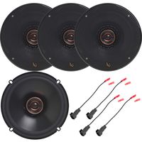 2 Pairs (Qty 4) of Infinity Reference Series 6.5" Shallow Mount 165W Peak 2-Way Coaxial Automotive Speakers (Bulk Packaging) with 4X Enrock Speaker Harness for Select GM Vehicles
