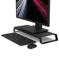 MONITORMATE miniS Monitor Stand 4 Ports with USB3.0 hub, Fast Charger and External Power Supply for iMac, MacBook Pro, MacBook, Dell, PC(Black)