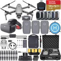 DJI Mavic 2 Pro Drone Quadcopter Hasselblad Camera Ultimate Bundle with Fly More Combo, DJI Racing goggles, 6 Piece Filter Kit, SanDisk Extreme 128gb Memory Card, Aluminum Shock Proof Case, Landing Pa