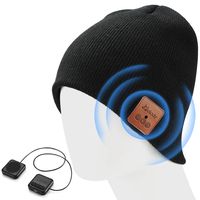 LNKK Bluetooth Beanie Hat, Stylish Knitted Music Beanie Hat Cap with HD Stereo Headphones Earphones Headset Speaker Mic Hands-Free Talking for Men Women Winter Outdoor Fitness