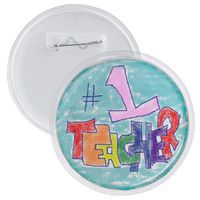 Snap-in Children's 3 Inch Round Craft Buttons - 12 Pack