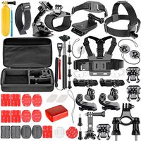 Neewer 57-in-1 Action Camera Accessory Kit for GoPro Hero Session/5 Hero 1 2 3 3+ 4 5 6 7 DJI OSMO SJ4000 5000 6000 DBPOWER APEMAN WiMiUSQUMOX Lightdow Campark And Sony Sports DV and More