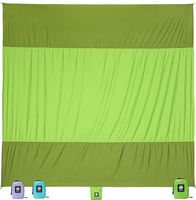 Wekapo Sand Proof Beach Blanket, Extra Large Oversized 10'X 9' Beach Mat, Big & Compact Sand Free Mat Quick Drying, Lightweight & Durable with 6 Stakes & 4 Corner Pockets