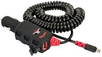 Custom Accessories 23375 12V-24V 10' Coil Cord Micro and 2.4A USB Port