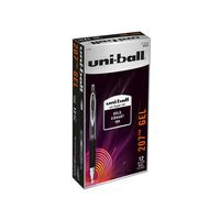 uni-ball 207 Retractable Gel Pens, Micro Point, Black, Box of 12