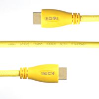 WGGE LED HDMI Cable 2.0 High speed, Nylon braiding, HDMI(19 PIN by copper wire), Gold connectors, Support 4k 1080p 3D TV, Ethernet, Home theater, HDTV, XBOX and set-top boxes (10 feet, YELLOW)
