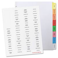 Business Source Index Dividers and Labels, 8/Tab, 5/Pack (99815)