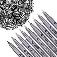 Dyvicl Black Micro-Pen Fineliner Ink Pens - Waterproof Archival Ink Micro Fine Point Drawing Pens for Sketching, Anime, Manga, Comic, Artist Illustration, Technical Drawing, Bullet Journaling