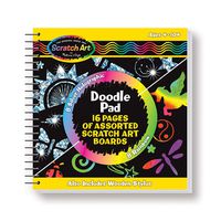 Melissa & Doug Scratch Art Doodle Pad Book - The Original (Arts & Crafts, Mini Stylus Included, Easy to Use, 16 Spiral-Bound Pages, Great Gift for Girls & Boys - Best For 4, 5, 6 Year Olds & Up)