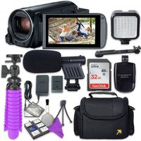 Canon VIXIA HF R800 Camcorder & Sandisk 32 GB SD Memory Card + Video Accessory Bundle