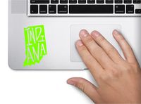 ExpressDecor State Name Indiana Keypad Computer Laptop Symbol Decal Family Love Car Truck Sticker Window (Lime Green)