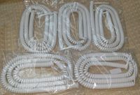 Lot of 5 Bright White 25' Ft Handset Phone Cord CL2909